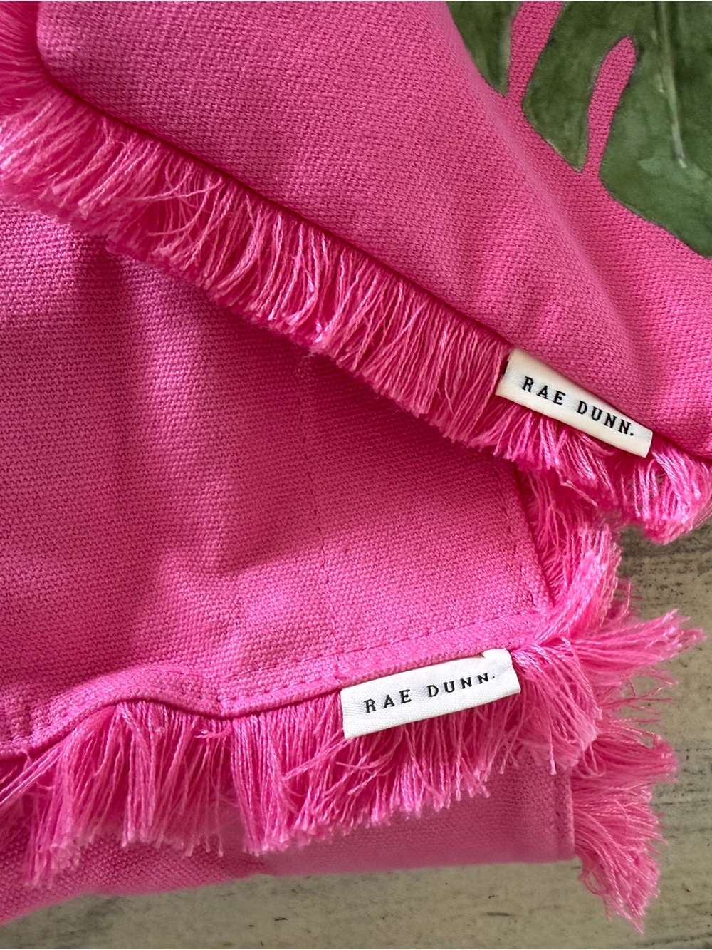 Rae Dunn Vacay All Day Pink Tote With 2 Pouch Set - Picture 6 of 7